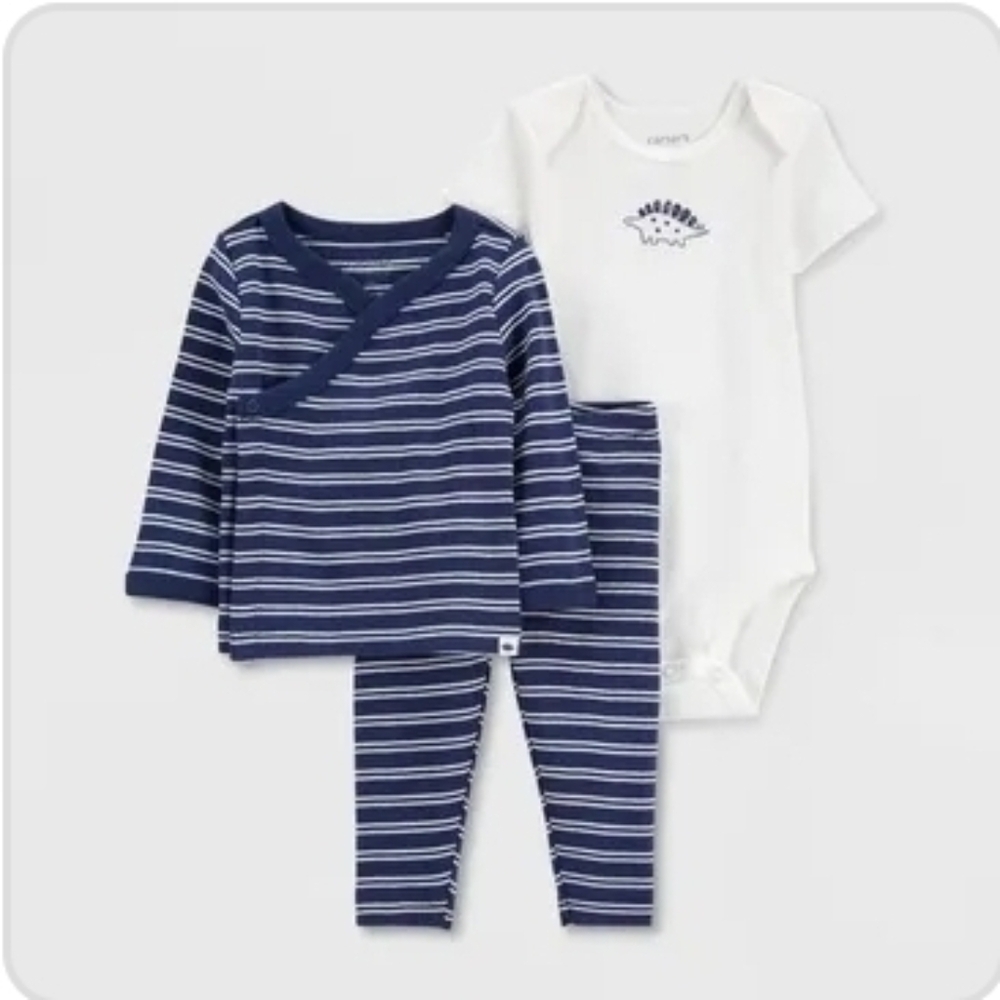Carter's Navy and White Striped Baby Set